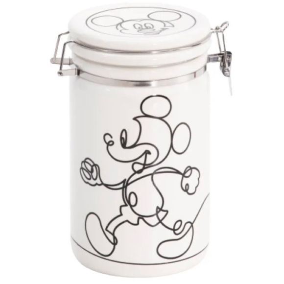 Disney Mickey Mouse 8” Linear Hinge Cookie Jar Canister Container Black … - Picture 1 of 10